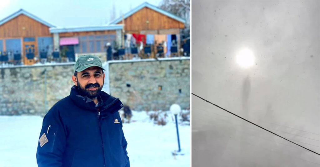 ہنزہ کے ہینگنگ التر گلیشیر میں برفانی تودہ گرنے کا منظر