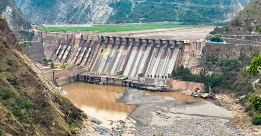 Dry bed of Indus River at Jamshoro showing Pakistan water scarcity