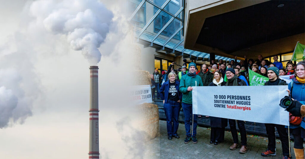 Pakistani and Filipino farmers protesting against fossil fuel polluters, demanding climate justice and compensation for crop losses caused by floods and storms