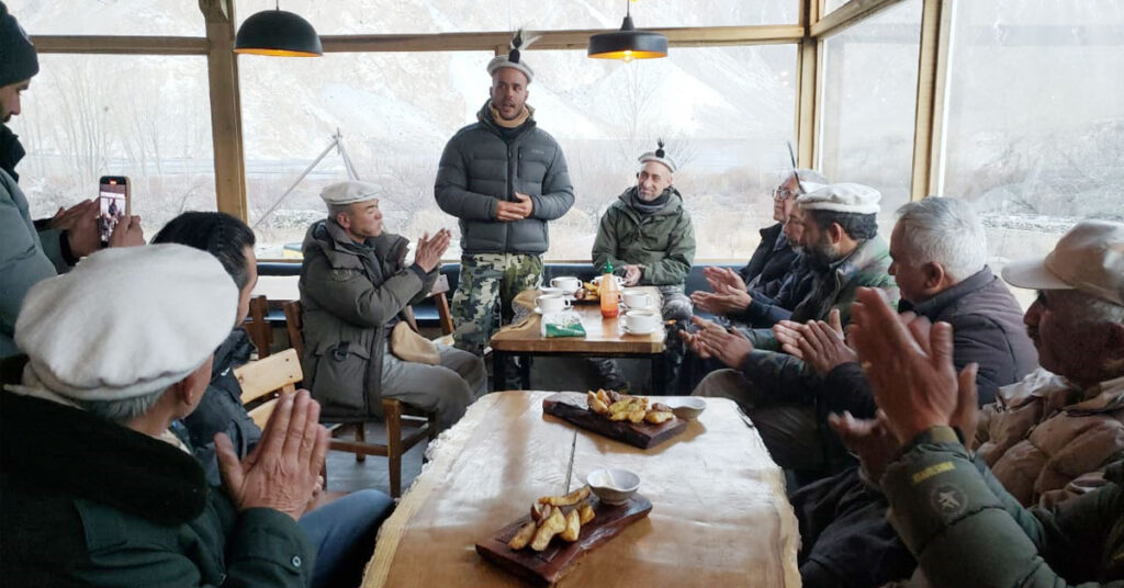 45-inch horned Himalayan Ibex hunted during Gilgit Baltistan trophy hunting season in Upper Hunza