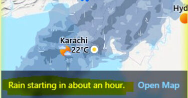 Karachi and Sindh weather update showing cloudy skies with rain forecast and cold wave expected across the province