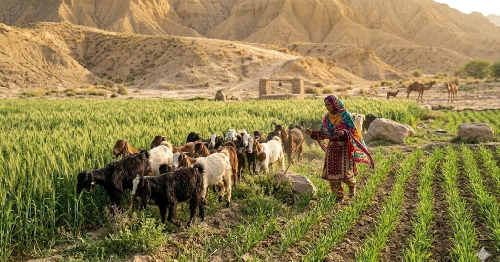 Rural women in Balochistan walking long distances to collect water due to climate change and drought