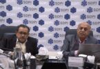 Two experts speaking at a Sustainable Development Policy Institute (SDPI) panel discussion on smog and air pollution in Islamabad