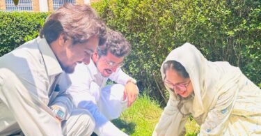 Students participating in a tree plantation drive on Earth Day 2026